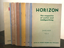 MANLY P. HALL - HORIZON JOURNAL - Full YEAR, 12 ISSUES, 1943 - PHILOSOPHY OCCULT