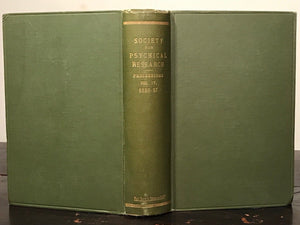 1886-1887 - SOCIETY FOR PSYCHICAL RESEARCH - OCCULT SPIRITS GHOSTS PSYCHIC