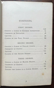 1896 MORE LIGHT: A RITUAL OF THE THREE SYMBOLIC DEGREES - FREEMASONRY MASONIC