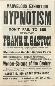 1900 Rare HYPNOTISM MESMERISM MAGIC MAGICIAN LESSONS - Prof L.A. Harraden