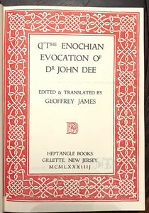 ENOCHIAN EVOCATION OF DR. JOHN DEE - 1st & Ltd Ed, 1984 MAGICK OCCULT GRIMOIRE