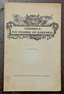 THE POWERS OF DARKNESS - Original Tony Corinda MAGIC MAGICIAN TRICK MENTALISM