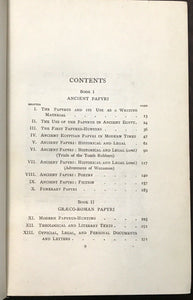 EGYPTIAN PAPYRI AND PAPYRUS HUNTING - Baikie, 1st 1925 ANCIENT EGYPT LITERATURE