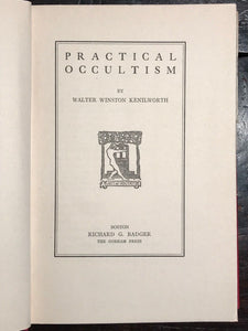 PRACTICAL OCCULTISM - W. KENILWORTH, 1st 1921 - PSYCHIC ASTROLOGY SOUL KARMA