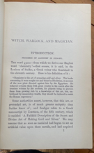 1889 WITCH, WARLOCK AND MAGICIAN: MAGIC AND WITCHCRAFT - ALCHEMY MAGICK WITCHES