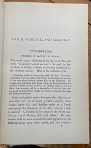 1889 WITCH, WARLOCK AND MAGICIAN: MAGIC AND WITCHCRAFT - ALCHEMY MAGICK WITCHES
