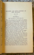 ECONOMIC AND SOCIAL HISTORY OF NEW ENGLAND - Weeden, 1st 1890 - AMERICAN HISTORY