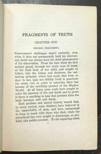 FRAGMENTS OF TRUTH - Ingalese, 1st 1921 OCCULT ALCHEMY CHRIST DIVINE TEACHINGS