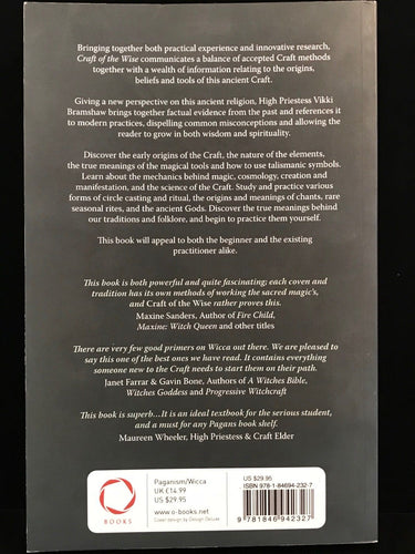 CRAFT OF THE WISE: PRACTICAL GUIDE TO PAGANISM AND WITCHCRAFT, Bramshaw GRIMOIRE