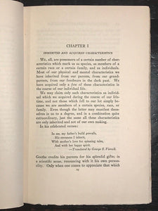 1924 - INHERITANCE OF ACQUIRED CHARACTERISTICS - Kammerer 1st/1st - EUGENICS