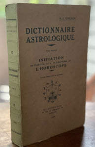 DICTIONNAIRE ASTROLOGIQUE - 1942 - DIVINATION ZODIAC ASTROLOGY HOROSCOPE