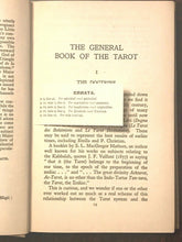 GENERAL BOOK OF THE TAROT - Thierens, 1st 1928, A.E. Waite - DIVINATION OCCULT