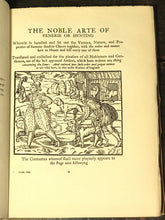 TURBERVILE'S BOOKE OF HUNTING 1576 ~ Tudor & Stuart Library Publishers Copy 1908