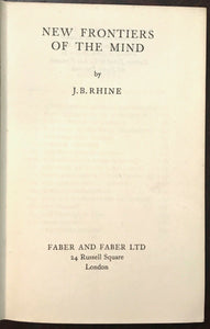 NEW FRONTIERS OF THE MIND - Rhine, 1st 1938 - ESP TELEPATHY PARAPSYCHOLOGY TESTS