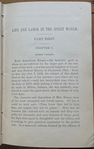 LIFE AND LABOR IN SPIRIT WORLD - 1st 1884, SPIRITS SPIRITUALISM HEAVEN AFTERLIFE