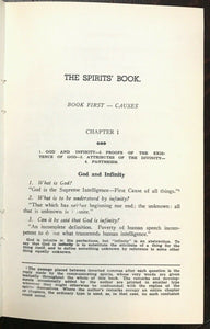 THE SPIRITS' BOOK - Allan Kardec, 1st 1972 SPIRITUALISM SPIRITS IMMORTALITY SOUL