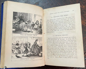 AMERICAN HOME BOOK OF INDOOR GAMES - 1st 1872 - MAGIC MUSIC DANCING GARDENING