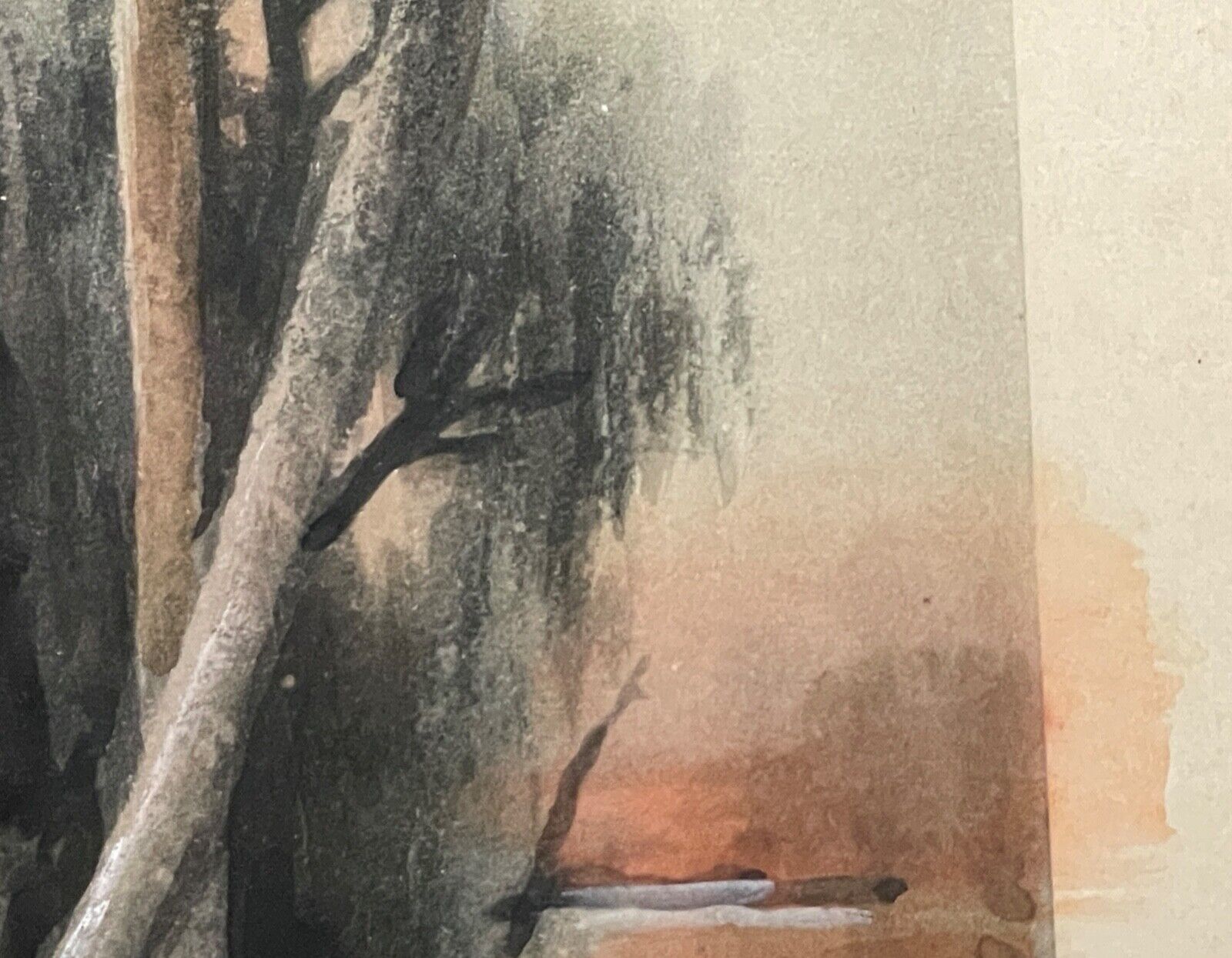 Painter R. Wilcox J.R. WILCOX - FLORIDA SWAMP BAYOU WATERCOLOR, 1890 - SIGNED SOUTHERN A ...