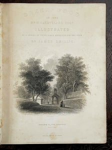 RURAL CEMETERIES: GREEN-WOOD + MOUNT AUBURN ILLUSTRATED - 1st 1847 GRAVEYARDS