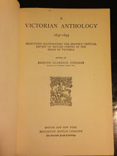 A VICTORIAN ANTHOLOGY 1837-1895 - Edmund Stedman - British Poetry - 1895