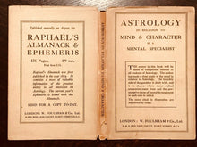 ASTROLOGY IN RELATION TO MIND & CHARACTER - 1st Ed, 1925 HOROSCOPE MENTAL STATES