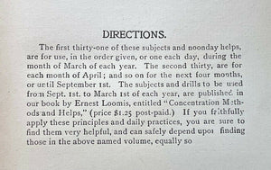 CONCENTRATION: Development of Occult Forces - Loomis, 1st 1900 OCCULT SELF-HELP