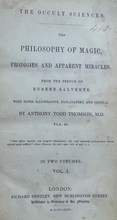 OCCULT SCIENCES: PHILOSOPHY OF MAGIC - Salverte, 1st 1846 PAGANISM MAGICK OCCULT