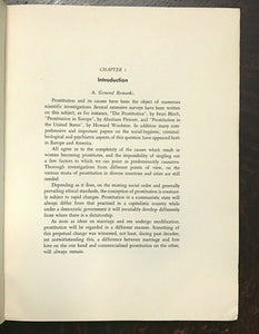 PROSTITUTION: ITS CAUSES & HEREDITY - Kemp, 1st 1936 PROSTITUTES PSYCHIATRY