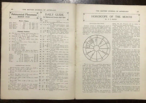 BRITISH JOURNAL OF ASTROLOGY - 11 Issues, 1938 - OCCULT DIVINATION HOROSCOPE