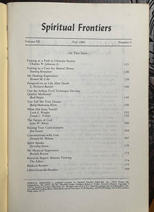 SPIRITUAL FRONTIERS MAGAZINE - Fall 1980 - CHRISTIAN MYSTICISM, JESUS, AFTERLIFE