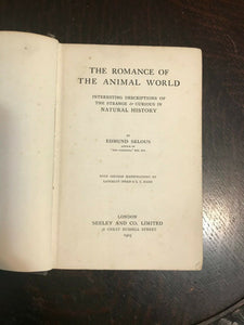 ROMANCE OF THE ANIMAL WORLD - 1st, 1905 - ILLUSTRATED STRANGE NATURAL HISTORY