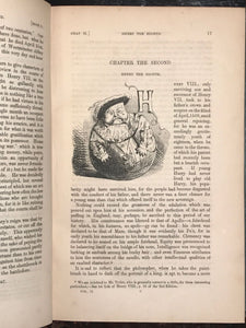 COMIC HISTORY OF ENGLAND, Gilbert A'Beckett 1st/1st 1847, 2 Vols, 120 ENGRAVINGS