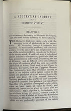 SUGGESTIVE INQUIRY INTO HERMETIC MYSTERY - Atwood, 1976 - ALCHEMY SPIRITS MAGICK