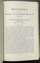 1936-37 SOCIETY FOR PSYCHICAL RESEARCH - OCCULT PSYCHIC HYPNOTISM TRANCE ESP