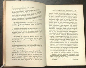 EGYPT AND BABYLON in SACRED PROFANE SOURCES - Rawlinson, 1st 1885 BIBLE HISTORY