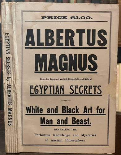 EGYPTIAN SECRETS - Albertus Magnus, 1920s - GRIMOIRE, WITCHCRAFT, ANCIENT MAGICK