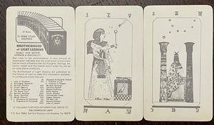 BROTHERHOOD OF LIGHT EGYPTIAN TAROT CARDS - Church of Light, 1964 - UNUSED Cards