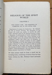 RELIGION OF THE SPIRIT WORLD - Henslow, 1st 1920 - AFTERLIFE SPIRIT MESSAGES