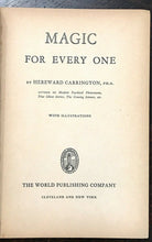 MAGIC FOR EVERY ONE - Carrington, 1st 1942 ILLUSTRATED CONJURING MAGICIAN TRICKS