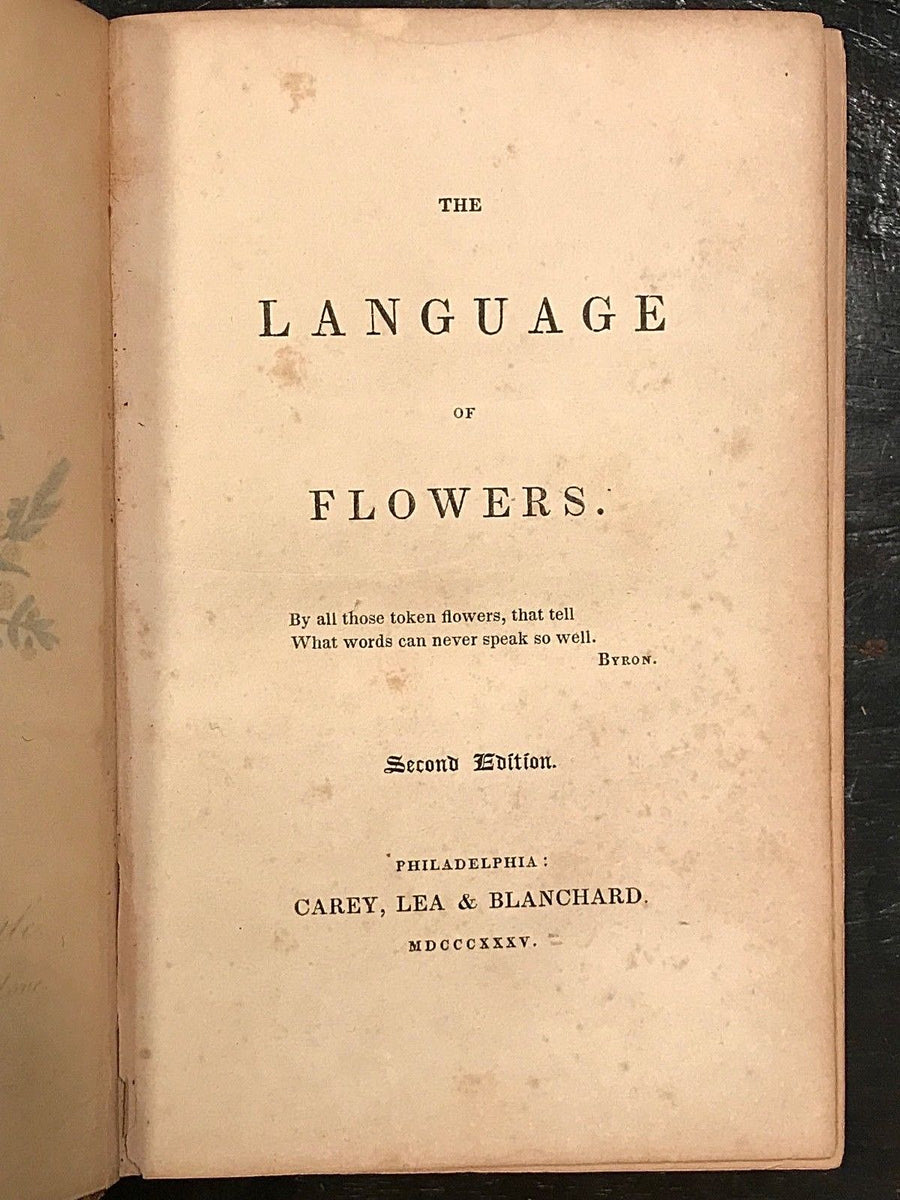 1835 - THE LANGUAGE OF FLOWERS - FREDERIC SHOBERL - Floral Engravings ...