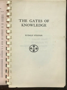 THE GATES OF KNOWLEDGE - Rudolf Steiner, 1950 - OCCULT WISDOM SPIRITUAL GROWTH