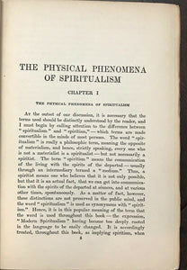 PHYSICAL PHENOMENA OF SPIRITUALISM - Carrington, 1908 - GHOSTS PARAPSYCHOLOGY