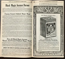 1920s DE LAURENCE OCCULT CATALOG BOOK OF MAGICAL ART, HINDOO & BLACK MAGIC + ADS