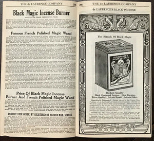 1920s DE LAURENCE OCCULT CATALOG BOOK OF MAGICAL ART, HINDOO & BLACK MAGIC + ADS