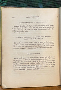 PARLOUR PASTIME FOR THE YOUNG - 1st 1857 MAGIC TRICKS, GAMES, PUZZLES, CHARADES