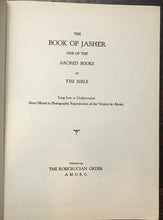 BOOK OF JASHER, SACRED BOOK OF THE BIBLE - 1948 ROSICRUCIAN AMORC MAGIC JEWS