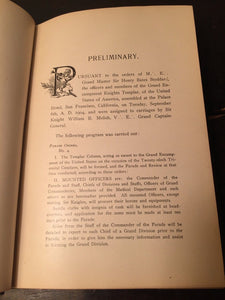 PROCEEDINGS OF THE GRAND ENCAMPMENT KNIGHTS TEMPLAR 29th TRIENNIAL CONCLAVE 1904