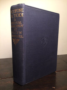 JACOPONE DA TODI, POET AND MYSTIC by Evelyn Underhill 1st/1st, 1919 HC/DJ — RARE