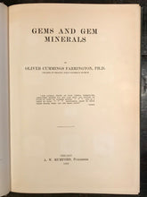 GEMS AND GEM MINERALS - Farrington, 1st Ed 1903 - GEMSTONES MINERALOGY MEANINGS