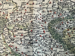 1578 / 1593 - GERMANIAE TOTIUS NOSTRAE EUROPAE - Gerard De Jode - MAP OF GERMANY